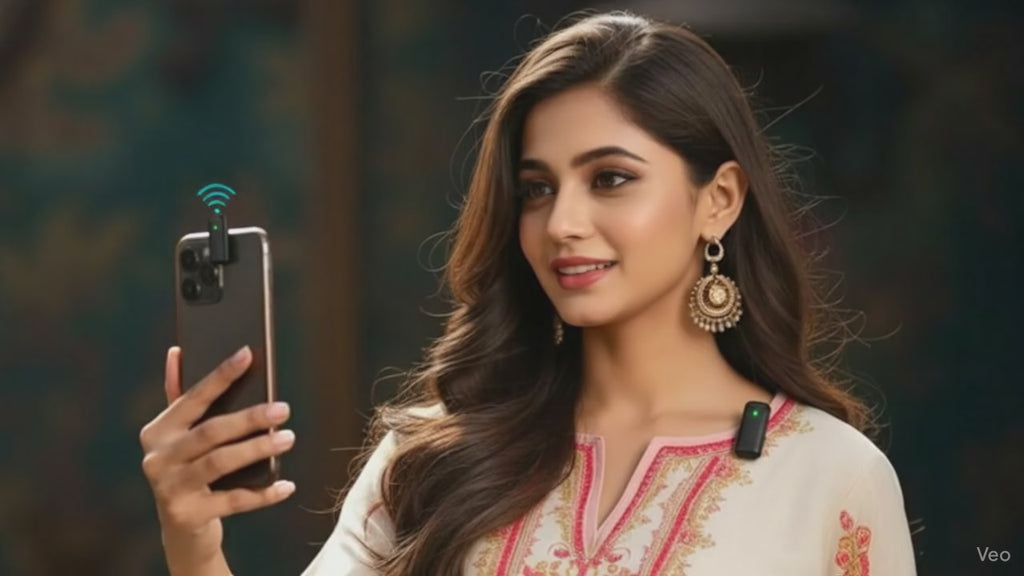 Wireless Collar Mic for All Smartphones / Type-C – Noise Cancellation Lapel Wireless Mic (Dual Android) | 50m Range | Plug & Play | 1 Set