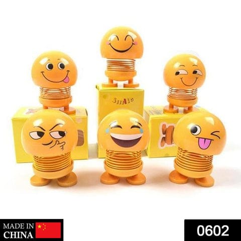 Emoticon Figure Smiling Face Spring Doll  Shaking Head Bobble Toy