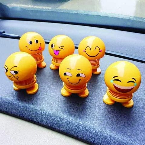 Emoticon Figure Smiling Face Spring Doll  Shaking Head Bobble Toy
