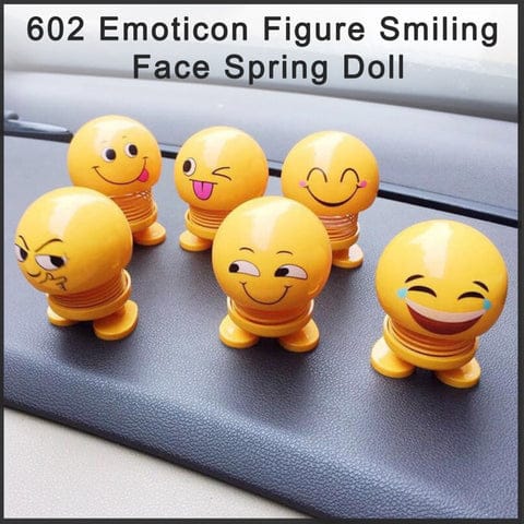 Emoticon Figure Smiling Face Spring Doll  Shaking Head Bobble Toy